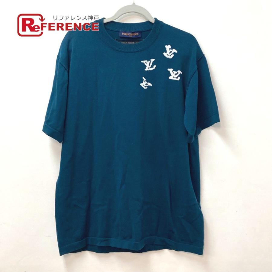 LOUIS VUITTON ルイヴィトン 1AA4SX ジャズトランぺッターシグネチャー クルーネック ニット 半袖Ｔシャツ コットン ブルー系  【中古】 :150418-21389-14:リファレンス コレクション - 通販 - Yahoo!ショッピング