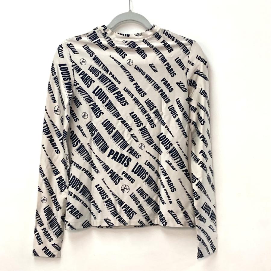 LOUIS VUITTON ルイヴィトン FLTS86  21SS  シグネチャー ロゴ ロングスリーブ 長袖シャツ レーヨン ホワイトベージュ レディース【中古】 | LOUIS VUITTON | 01
