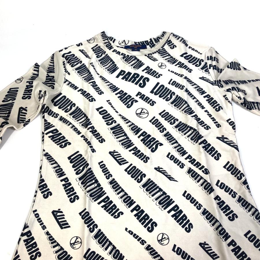 LOUIS VUITTON ルイヴィトン FLTS86  21SS  シグネチャー ロゴ ロングスリーブ 長袖シャツ レーヨン ホワイトベージュ レディース【中古】 | LOUIS VUITTON | 02