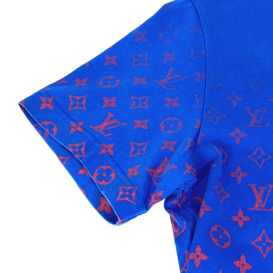 ルイヴィトン モノグラム グラディエント グラデーション ロゴ 半袖Ｔシャツ 青 ルイヴィトン LOUIS VUITTON 美品 22AW LVSEモノグラム