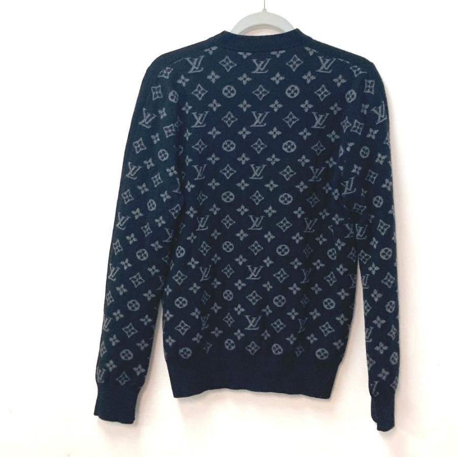 LOUIS VUITTON ルイヴィトン ハーフ モノグラム セーター アパレル 長袖 トップス ニット ウール/カシミヤ ブラック メンズ【中古】 | LOUIS VUITTON | 01