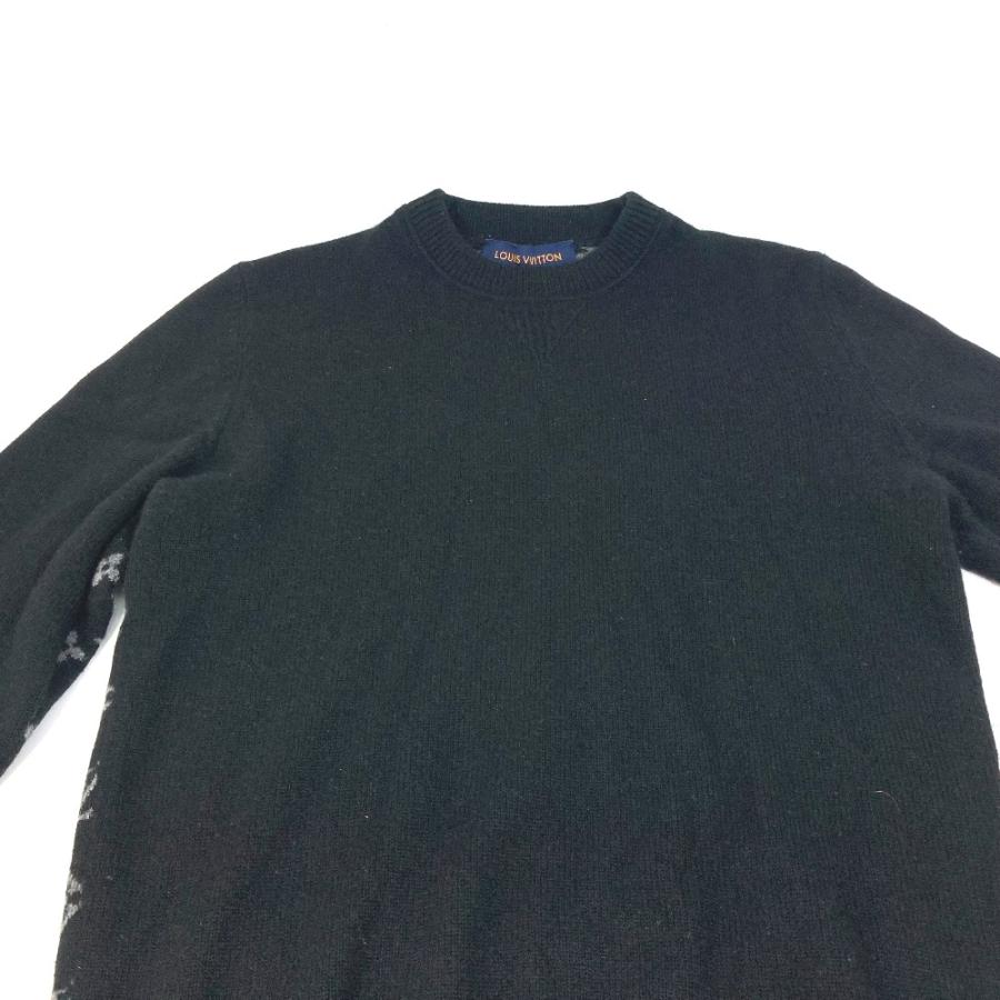 LOUIS VUITTON ルイヴィトン ハーフ モノグラム セーター アパレル 長袖 トップス ニット ウール/カシミヤ ブラック メンズ【中古】 | LOUIS VUITTON | 02