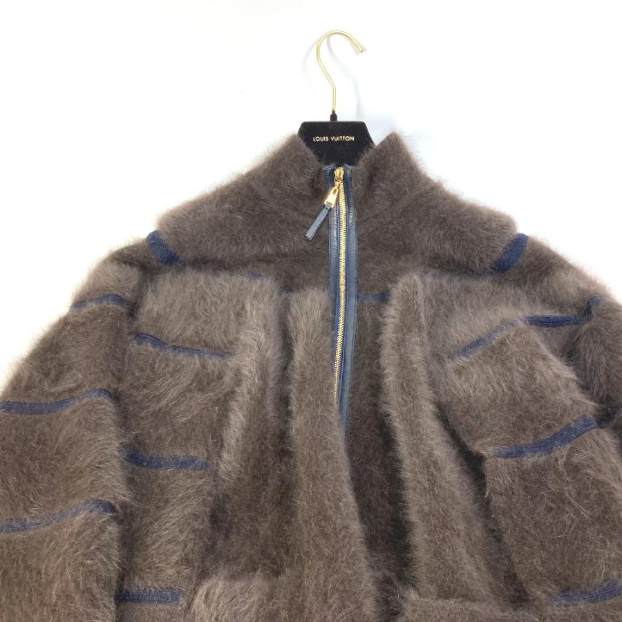 LOUIS VUITTON ルイヴィトン ニット ファー ジップアップ ケープ アウター アパレル ポンチョ ブラウン レディース【中古】 | LOUIS VUITTON | 04