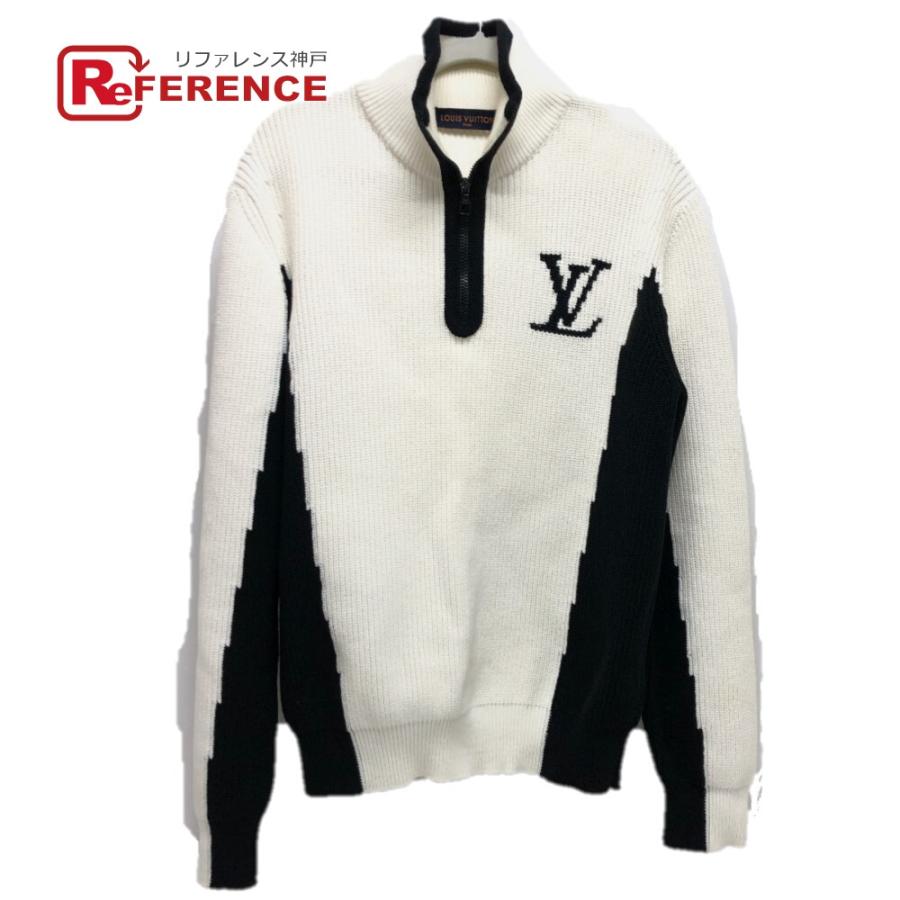 LOUIS VUITTON ルイヴィトン RM212M LV ツートンハイネック  ウィズ ハーフジップ ニット 長袖 21AW  セーター ホワイト メンズ【中古】 | LOUIS VUITTON