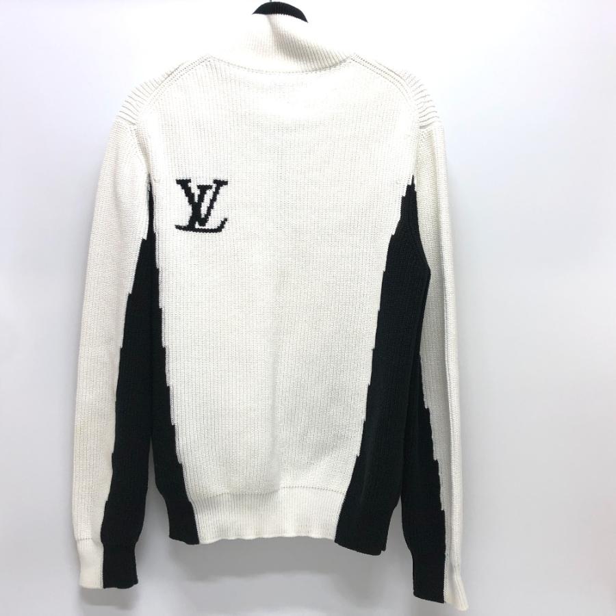 LOUIS VUITTON ルイヴィトン RM212M LV ツートンハイネック  ウィズ ハーフジップ ニット 長袖 21AW  セーター ホワイト メンズ【中古】 | LOUIS VUITTON | 01