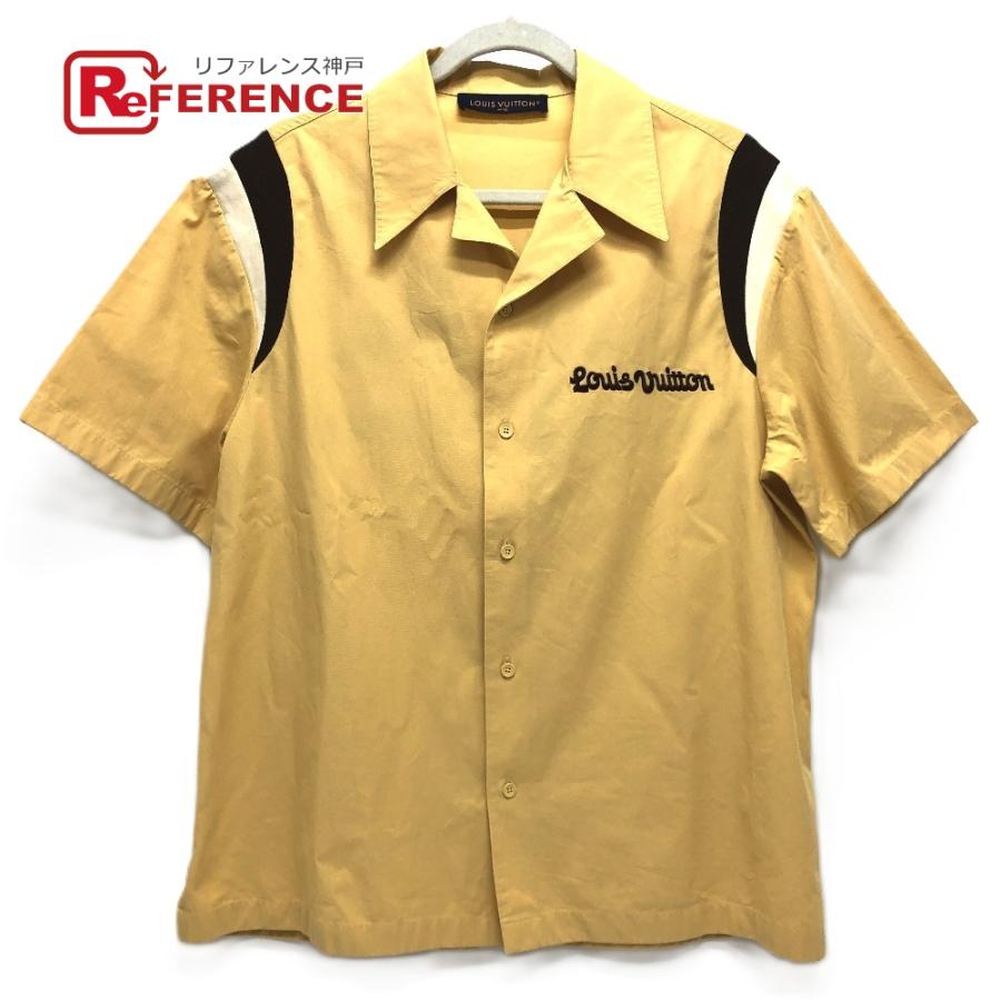 LOUIS VUITTON ルイヴィトン 1AFQ16 エンブロイダードショートスリーブコットンボウリングシャツ 半袖シャツ ベージュ メンズ【中古】 | LOUIS VUITTON