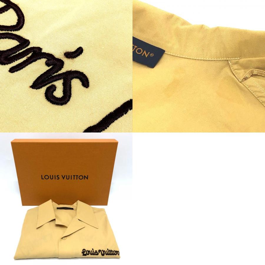 LOUIS VUITTON ルイヴィトン 1AFQ16 エンブロイダードショートスリーブコットンボウリングシャツ 半袖シャツ ベージュ メンズ【中古】 | LOUIS VUITTON | 09