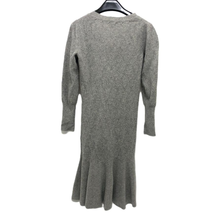 LOUIS VUITTON ルイヴィトン アパレル 長袖 Vネック フレア ニットワンピ ニット ワンピース グレー レディース【中古】 | LOUIS VUITTON | 01