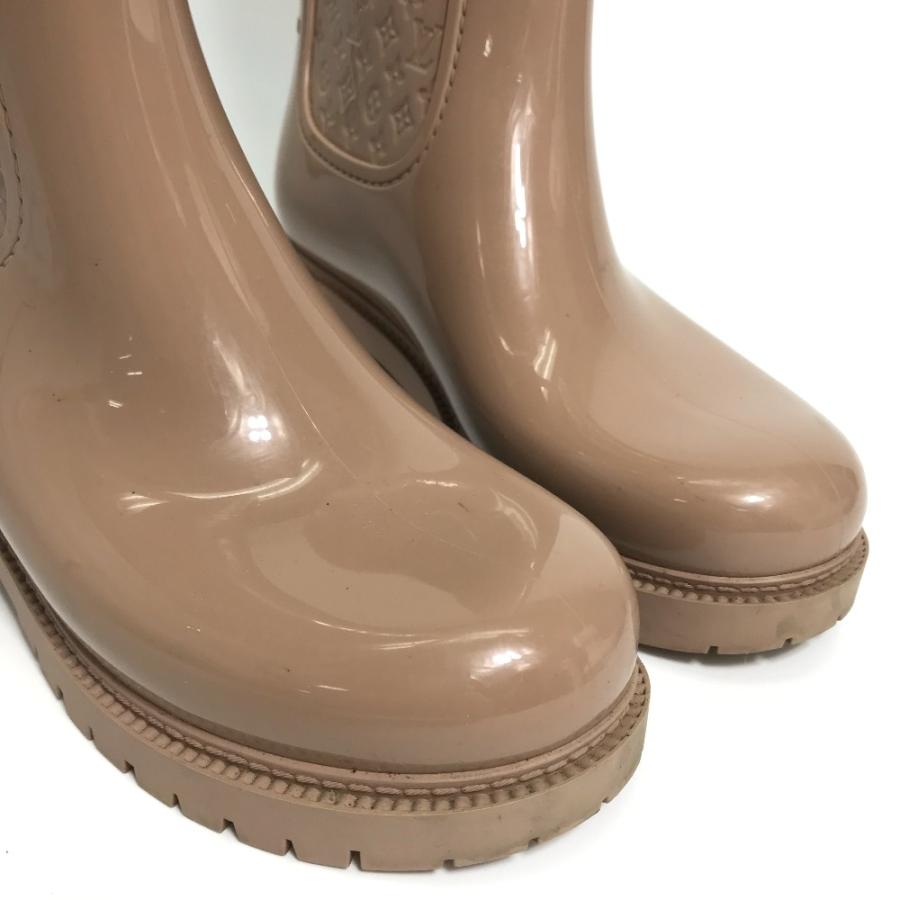 ベージュ　ヴィトン　レインブーツ LOUIS VUITTON ルイヴィトン モノグラム スプラッシュライン