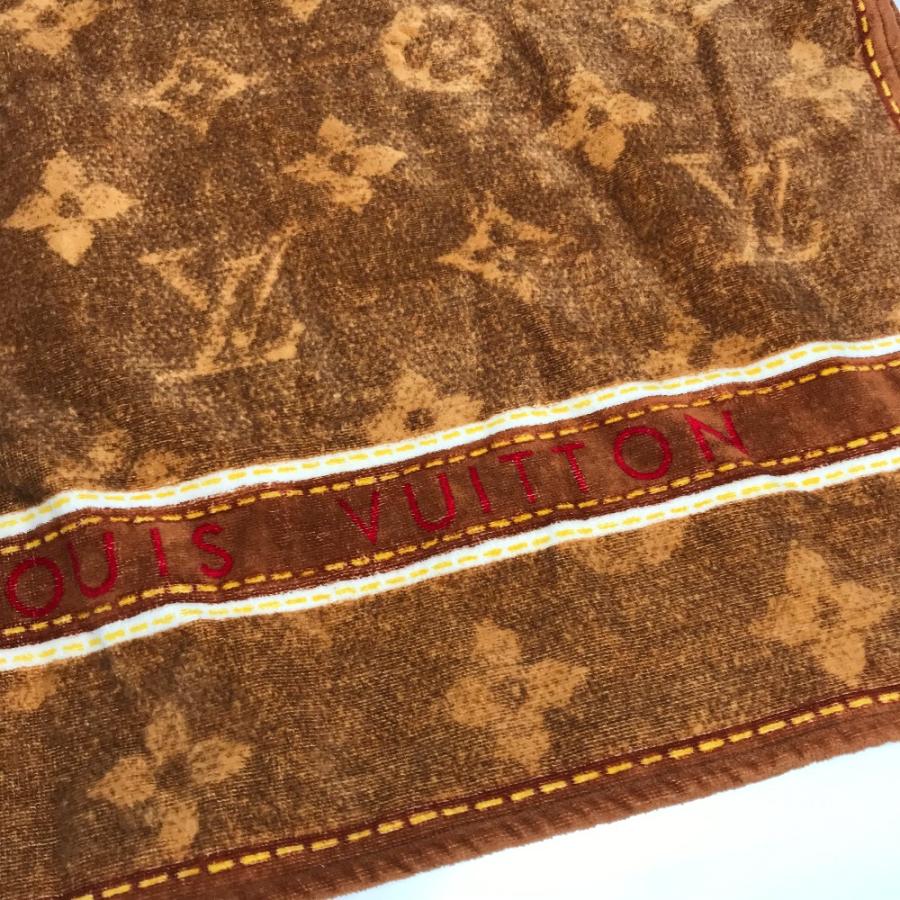 LOUIS VUITTON ルイヴィトン ビーチタオル バスタオル インテリア ひざかけ ブランケット モノグラム ストライプ タオル