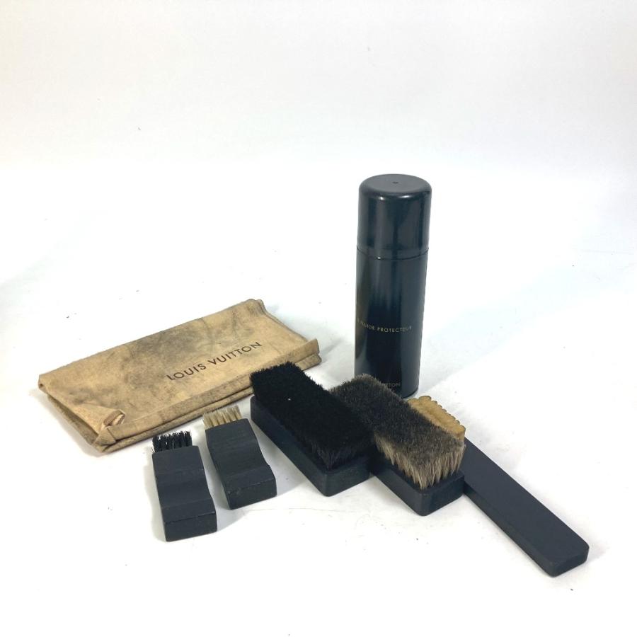 LOUIS VUITTON ルイヴィトン M47925 6点セット モノグラム シューズ メンテナンスセット ブラシ×5 スプレー×1 靴用品 ポーチ 【中古】 | LOUIS VUITTON | 02