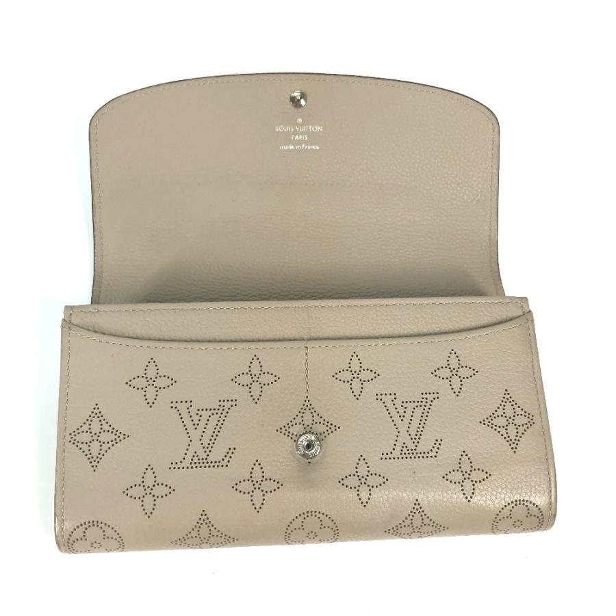 LOUIS VUITTON ルイヴィトン M60144 ポルトフォイユ イリス ロングウォレット フラップ モノグラムマヒナ 長財布 ガレ ベージュ【中古】｜reference｜09