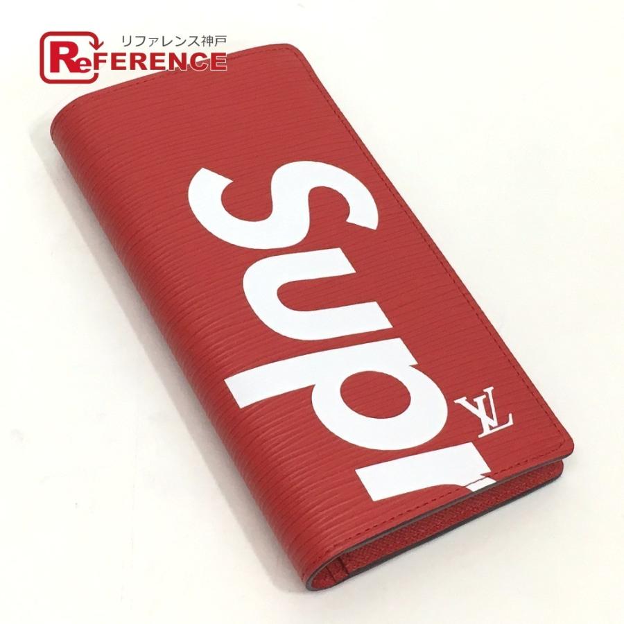 Louis Vuitton ルイヴィトン M ポルトフォイユ ブラザ 長財布 小銭入れあり メンズ 安い 新品 レッド エピ 二つ折り財布