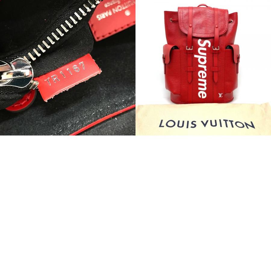 未使用 LOUIS VUITTON ルイヴィトン M53414 ルイヴィトン×シュプリーム エピ クリストファーPM バックパック｜reference｜10