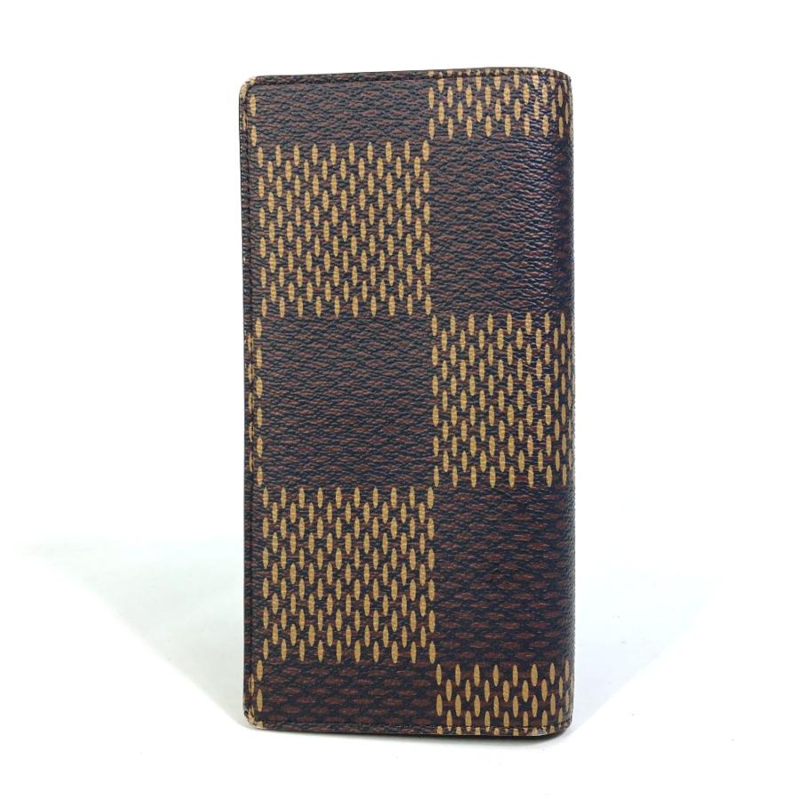 2022春大特価セール！ LOUIS 美品 ブラウン ダミエキャンバス 長財布 NIGO ダミエジャイアント N60393 MADE LV ブラザ  ポルトフォイユ VUITTON LOUIS ルイヴィトン - VUITTON 長財布