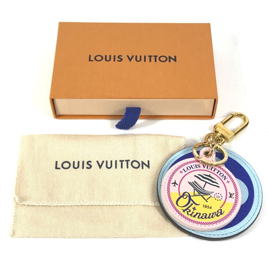 美品 LOUIS VUITTON ルイヴィトン M68510 ポルトクレ・イリュストレ 日本 沖縄限定 バッグチャーム モノグラム キーホルダー ブルー ユニセックス【中古】 | LOUIS VUITTON | 05