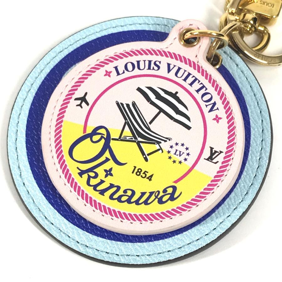 美品 LOUIS VUITTON ルイヴィトン M68510 ポルトクレ・イリュストレ 日本 沖縄限定 バッグチャーム モノグラム キーホルダー ブルー ユニセックス【中古】 | LOUIS VUITTON | 06
