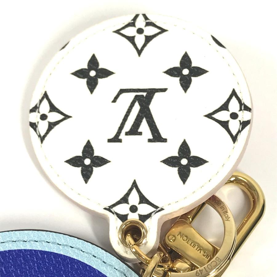 美品 LOUIS VUITTON ルイヴィトン M68510 ポルトクレ・イリュストレ 日本 沖縄限定 バッグチャーム モノグラム キーホルダー ブルー ユニセックス【中古】 | LOUIS VUITTON | 07