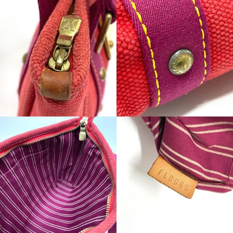 LOUIS VUITTON ルイヴィトン M40037 アンティグア カバPM ハンドバッグ キャンバス レディース レッド : 154551 ...