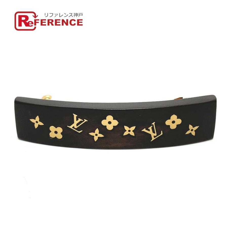 美品 Louis Vuitton ルイヴィトン M シルヴァニア ヘアアクセサリー モノグラム バレッタ ウッド ダークブラウン 中古 355 3 リファレンス コレクション 通販 Yahoo ショッピング