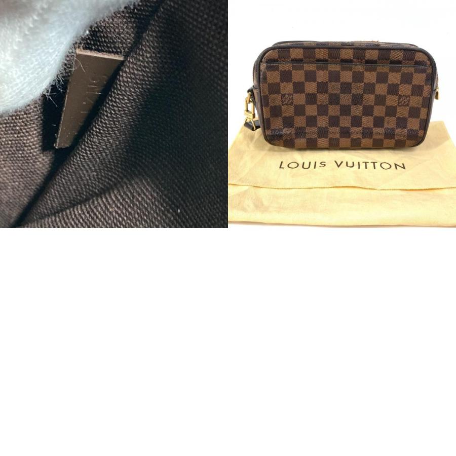 LOUIS VUITTON ルイヴィトン N41219 ダミエ ポシェット サンポール  ポーチ ストラップ付 セカンドバッグ ブラウン メンズ【中古】 | LOUIS VUITTON | 09