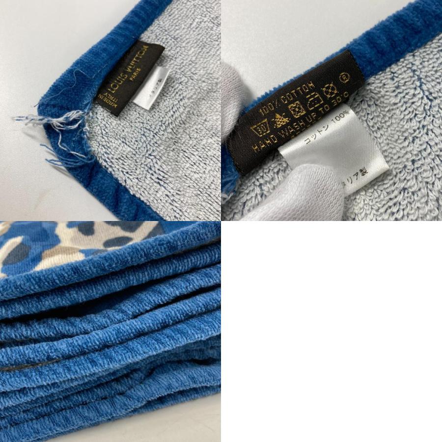 美品 Berluti ベルルッティ コットン ビーチタオル ブルー