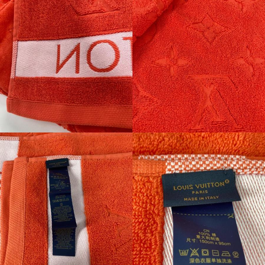 LOUIS VUITTON ルイヴィトン タオル ビーチタオル ポピー オレンジ