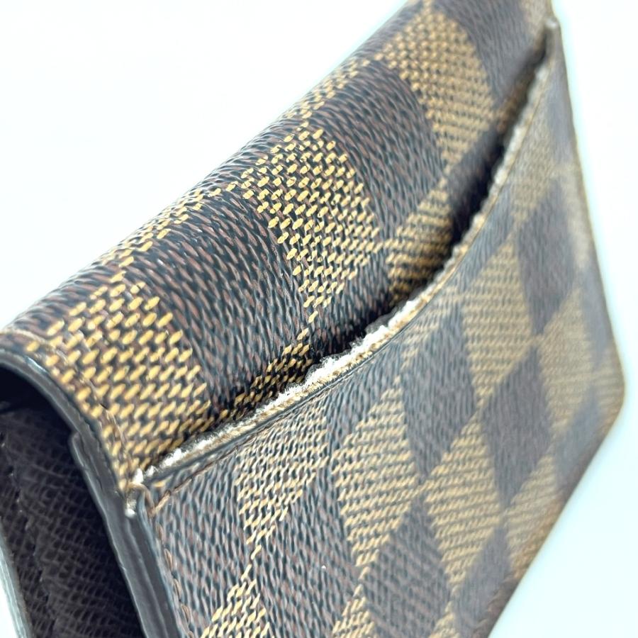 LOUIS VUITTON ルイヴィトン M60502 オーガナイザー ドゥ ポッシュ 名刺入れ ICケース カードケース エベヌ ブラウン レディース【中古】_6