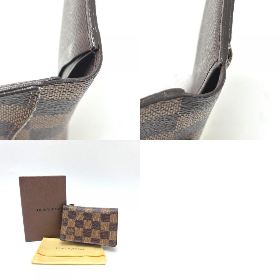 LOUIS VUITTON ルイヴィトン M60502 オーガナイザー ドゥ ポッシュ 名刺入れ ICケース カードケース エベヌ ブラウン レディース【中古】_9