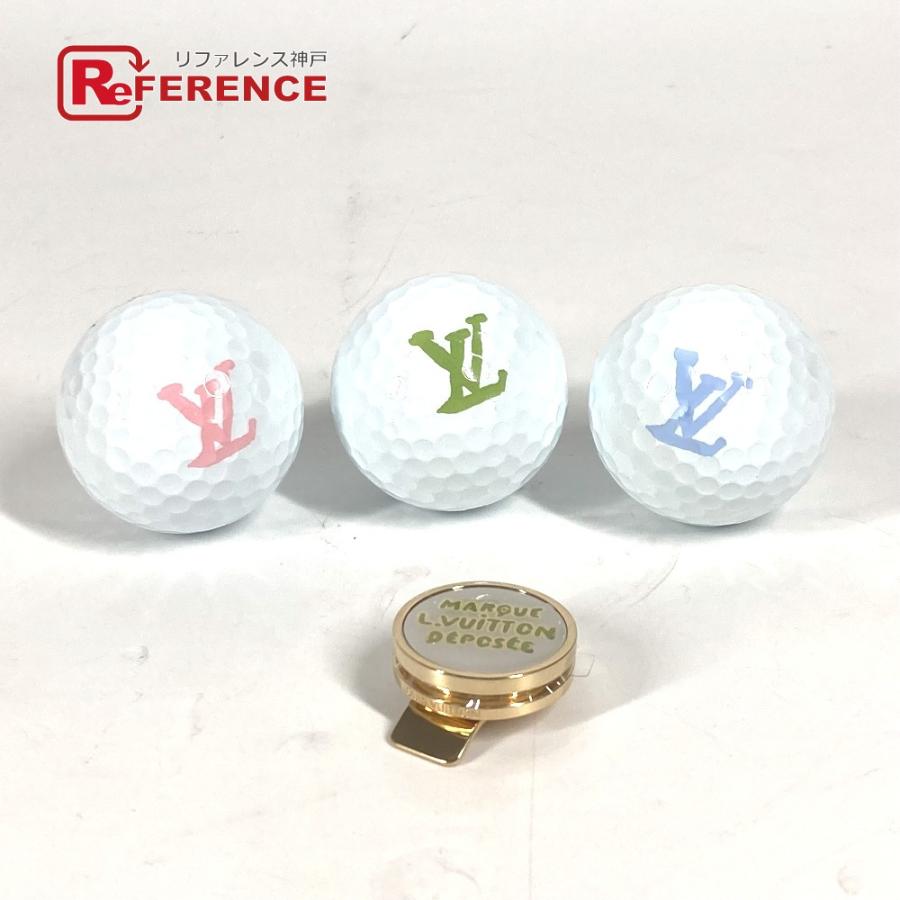未使用 LOUIS VUITTON ルイヴィトン GI1064 ゴルフボールキット ボール×3 マーカー セット スポーツ ダミエ・ゴルフ ボール 【中古】 | LOUIS VUITTON