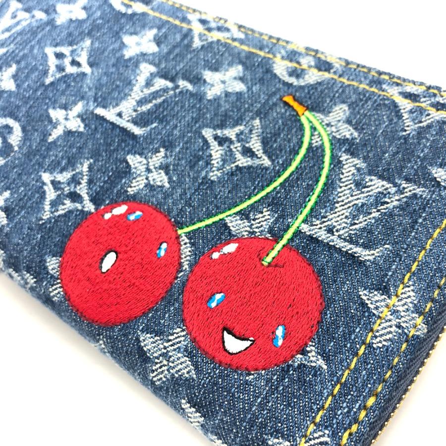 新品 LOUIS VUITTON ルイヴィトン M23161 LV × TM ジッピー・ウォレット サクランボ チェリー 村上隆コラボ モノグラムデニム 【新品】 | LOUIS VUITTON | 02