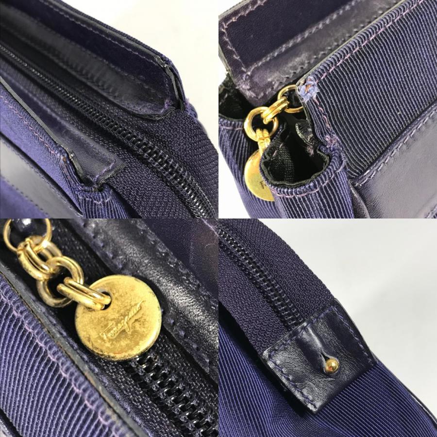 Salvatore Ferragamo サルヴァトーレフェラガモ ヴァラ リボン りぼん メイクポーチ 化粧ポーチ ポーチ ブルー レディース【中古】 |  | 08