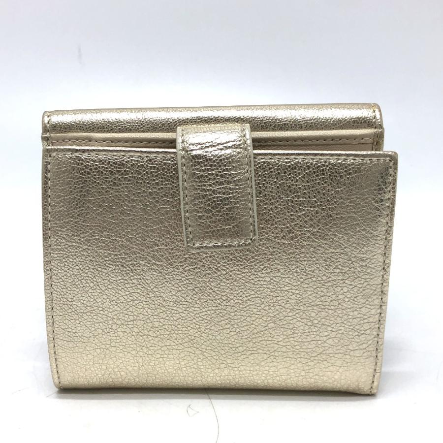 未使用 Salvatore Ferragamo サルヴァトーレフェラガモ ガンチーニ Wホック 財布 ミニウォレット 2つ折り財布 ゴールド レディース【中古】 |  | 01