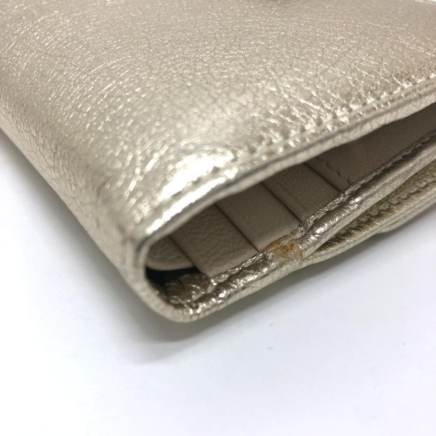 未使用 Salvatore Ferragamo サルヴァトーレフェラガモ ガンチーニ Wホック 財布 ミニウォレット 2つ折り財布 ゴールド レディース【中古】 |  | 05