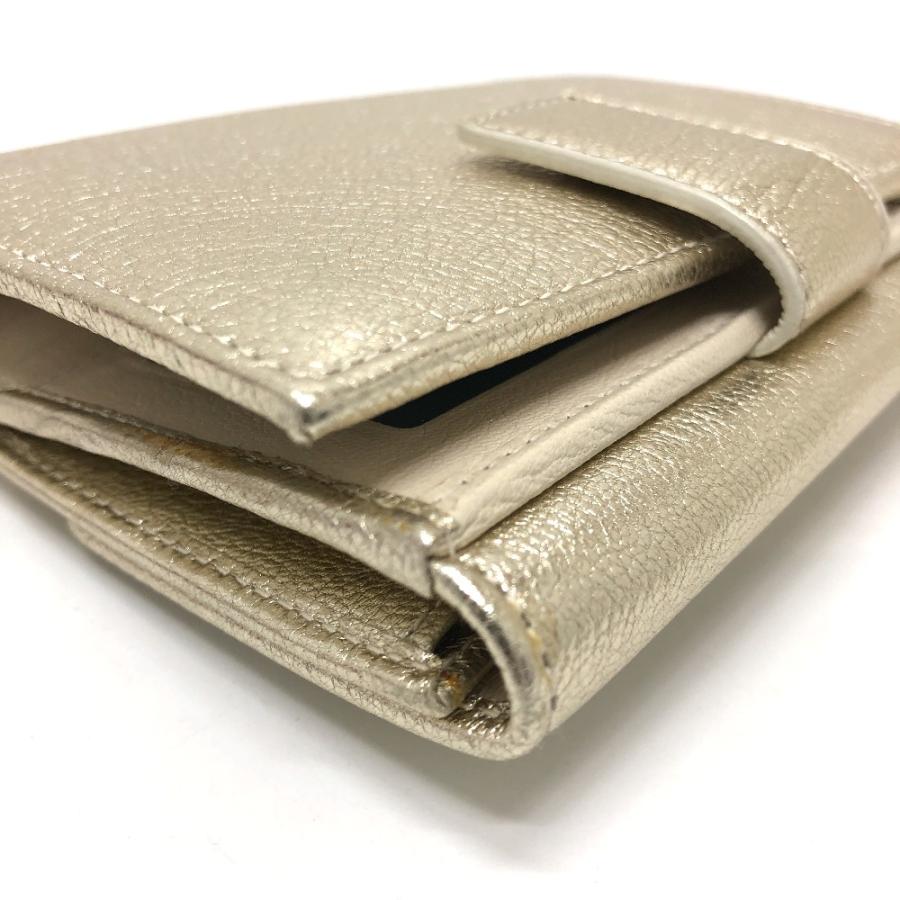 未使用 Salvatore Ferragamo サルヴァトーレフェラガモ ガンチーニ Wホック 財布 ミニウォレット 2つ折り財布 ゴールド レディース【中古】 |  | 06