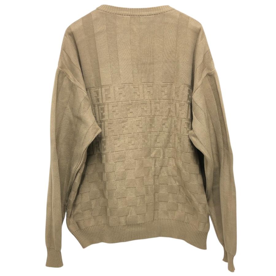 FENDI フェンディ ズッカ ペカン FFロゴ アパレル トップス 長袖 fendi club フェンディ クラブ セーター ベージュ メンズ【中古】 | FENDI | 01