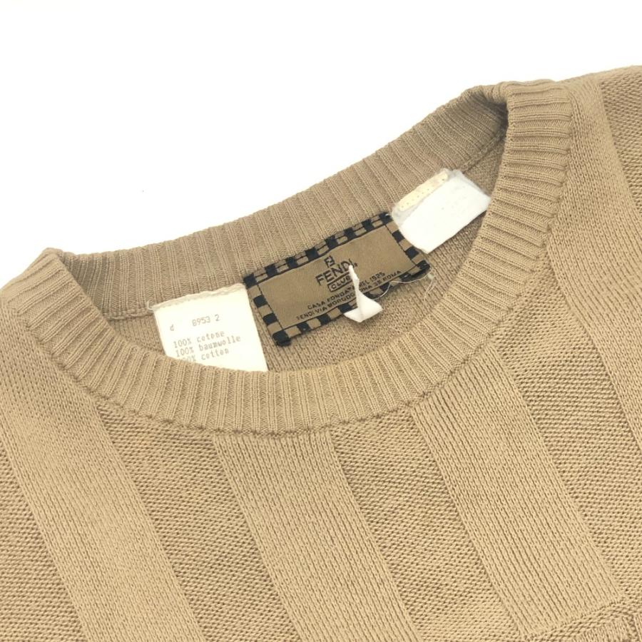 FENDI フェンディ ズッカ ペカン FFロゴ アパレル トップス 長袖 fendi club フェンディ クラブ セーター ベージュ メンズ【中古】 | FENDI | 02