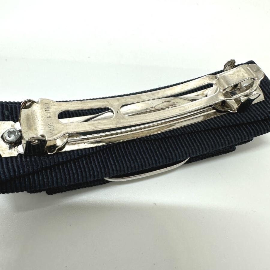 美品 Salvatore Ferragamo サルヴァトーレフェラガモ ヴァラリボン アクセサリー バレッタ ネイビー レディース【中古】 |  | 04