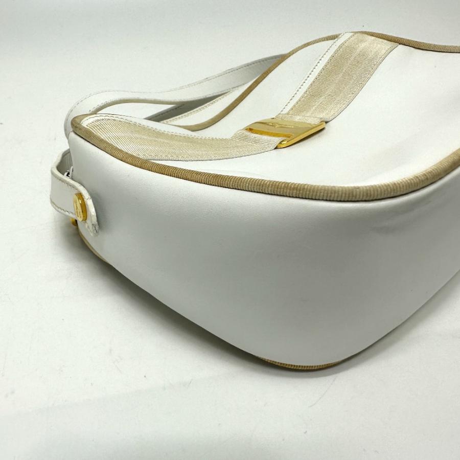 サルヴァトーレフェラガモ Salvatore Ferragamo リボン BA214183 ヴァラ ショルダーバッグ レザー ホワイト Salvatore Ferragamo サルヴァトーレフェラガモ BA214183 ヴァラ