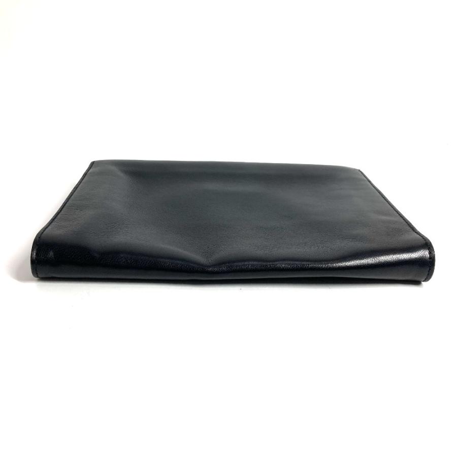 Salvatore Ferragamo サルヴァトーレフェラガモ ビッグ ガンチーニ ロゴ ポーチ カバン クラッチバッグ ブラック ユニセックス【中古】 |  | 03