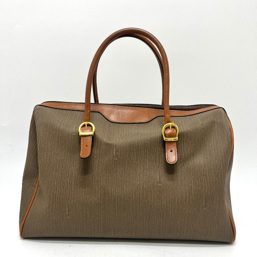 Salvatore Ferragamo サルヴァトーレフェラガモ AG219155 ロゴ バイカラー カバン バッグ ハンドバッグ ボストンバッグ ブラウン【中古】 |  | 01