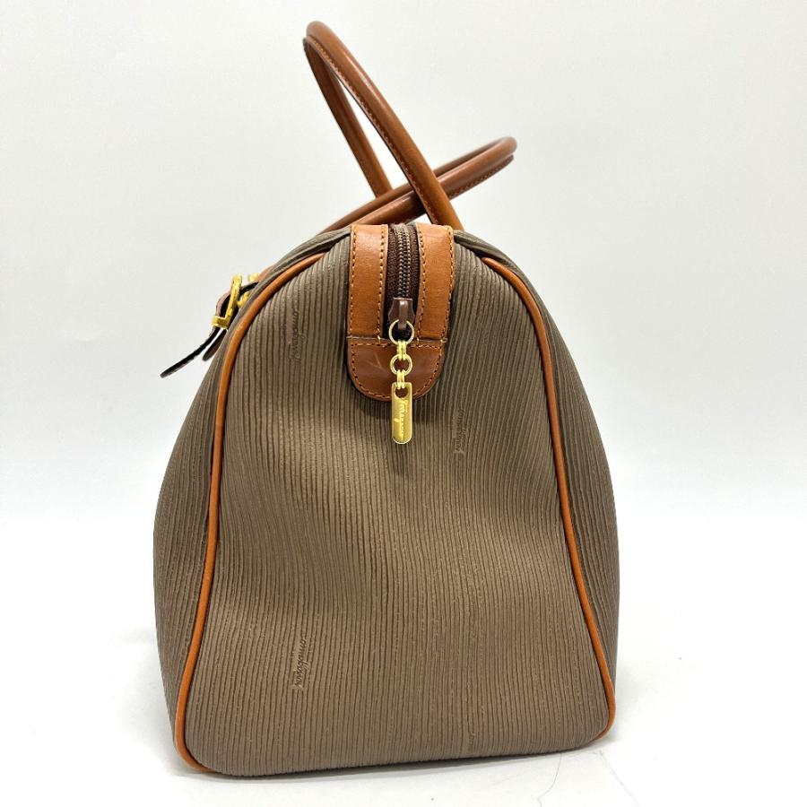 Salvatore Ferragamo サルヴァトーレフェラガモ AG219155 ロゴ バイカラー カバン バッグ ハンドバッグ ボストンバッグ ブラウン【中古】 |  | 03