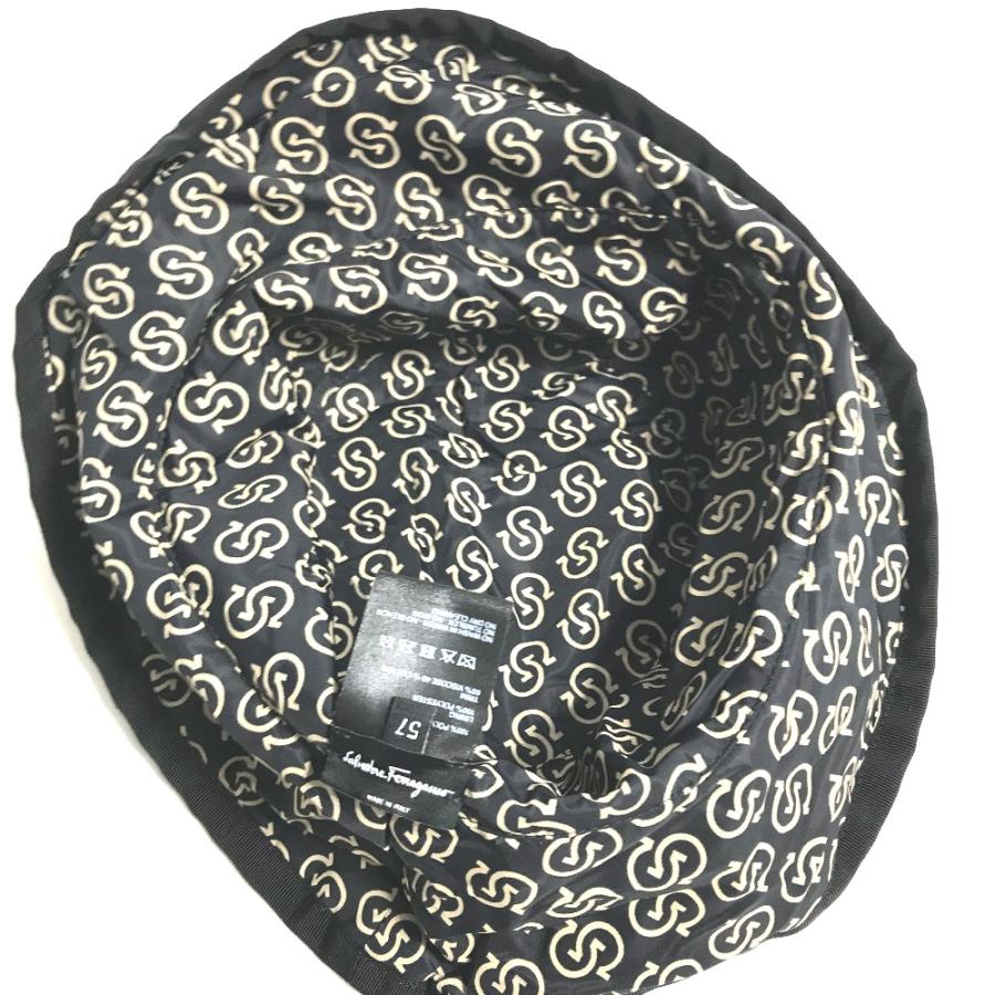 未使用 Salvatore Ferragamo サルヴァトーレフェラガモ ガンチーニ ロゴ ハット帽 帽子 バケットハット ボブハット ブラック【中古】 |  | 04