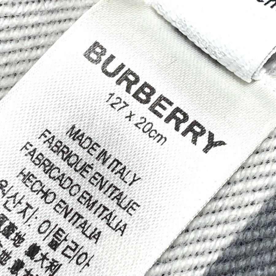 BURBERRY（バーバリー） 8041244 ロゴ フリンジ マフラー ウール