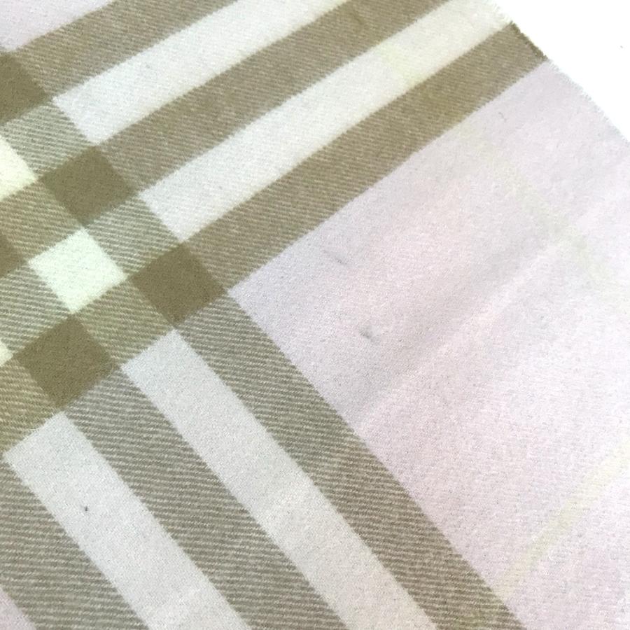 BURBERRY バーバリー フリンジ チェック柄 アパレル マフラー カシミヤ ピンク レディース【中古】 | BURBERRY | 05