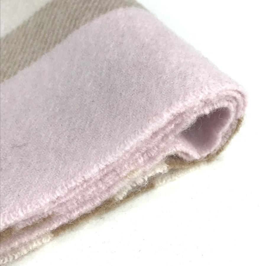 BURBERRY バーバリー フリンジ チェック柄 アパレル マフラー カシミヤ ピンク レディース【中古】 | BURBERRY | 08