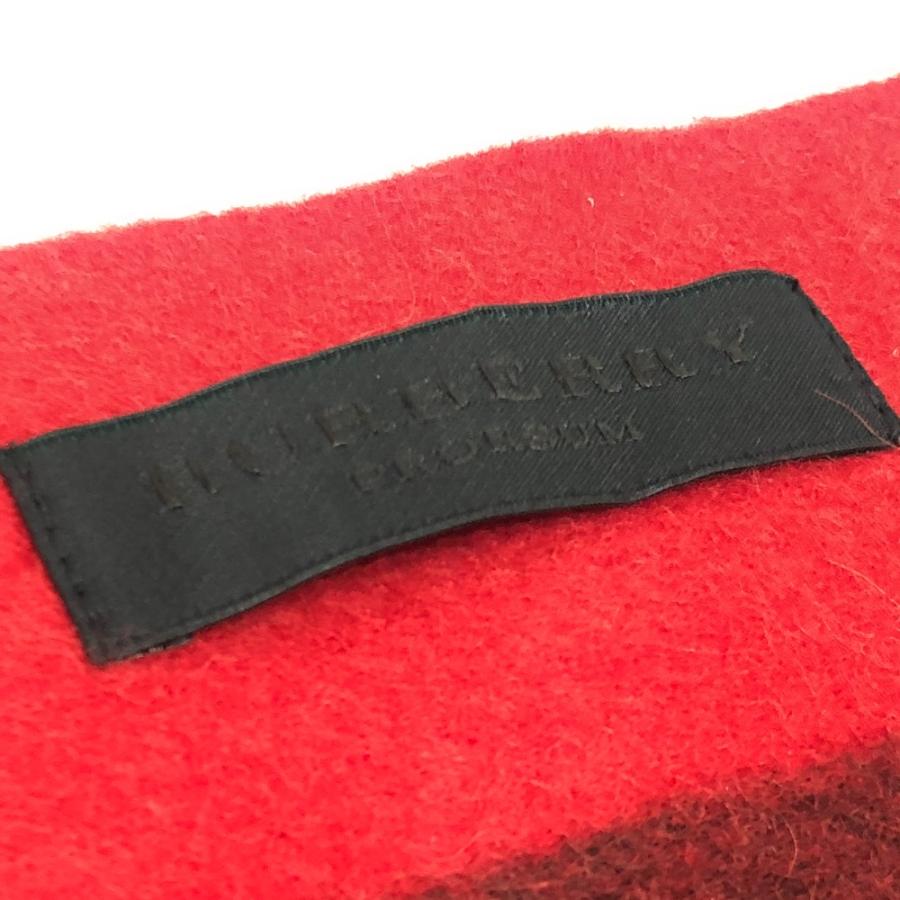 未使用 BURBERRY バーバリー チェック柄 防寒具 ファッション小物 ショート Prorsum プロ―サム マフラー レッド レディース【中古】 | BURBERRY | 02