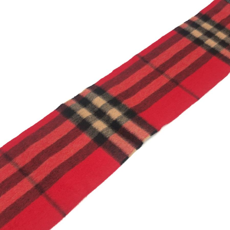 未使用 BURBERRY バーバリー チェック柄 防寒具 ファッション小物 ショート Prorsum プロ―サム マフラー レッド レディース【中古】 | BURBERRY | 03