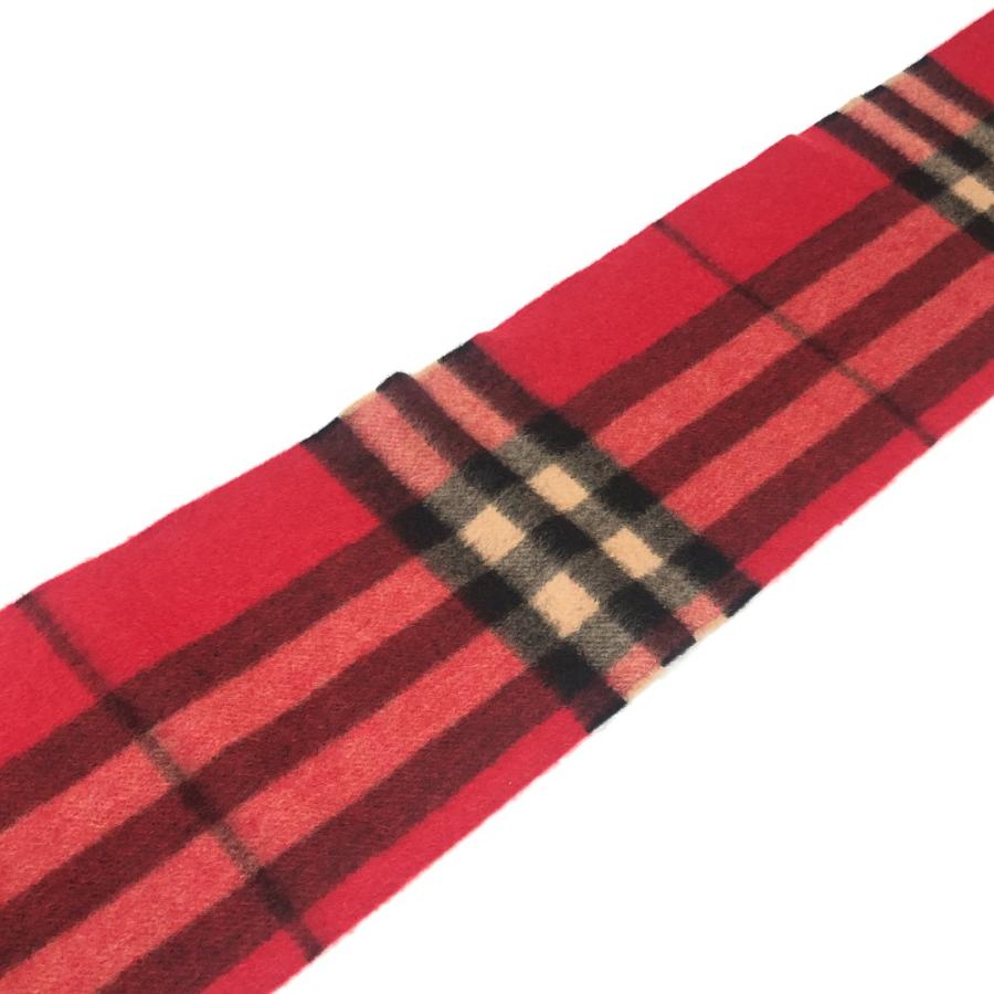 未使用 BURBERRY バーバリー チェック柄 防寒具 ファッション小物 ショート Prorsum プロ―サム マフラー レッド レディース【中古】 | BURBERRY | 07