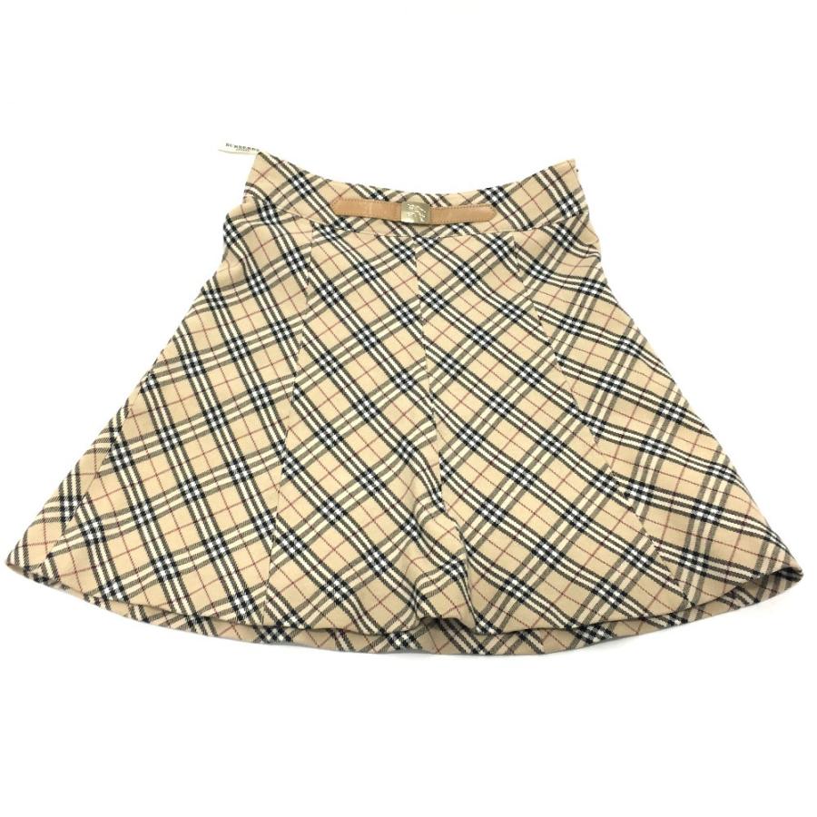 BURBERRY バーバリー チェック柄 ミニスカート フレア 2点セット スカート 毛//ポリウレタン レディース | BURBERRY | 01